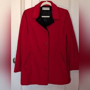 Vintage Kashmiracle USA Made Coat Women's 9/10 Red/Black